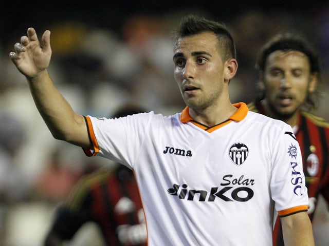 Valencia's Paco Alcacer during the match against AC Milan on July 27, 2013