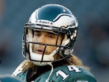 Eagles' Riley Cooper in action against the Jets on December 18, 2011