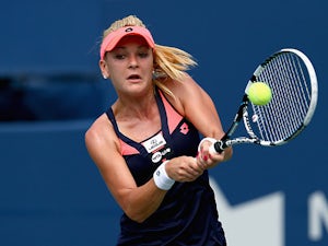 Agnieszka Radwanska in action against Sloane Stephens during the Rogers Cup on August 8, 2013