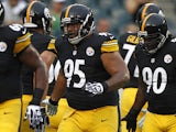Alameda Ta'amu #95 of the Pittsburgh Steelers during a preseason game at Lincoln Financial Field on August 9, 2012