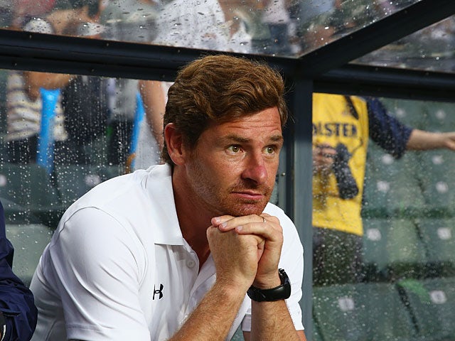 Tottenham Hotspur manager Andre Villas-Boas in the dugout during a friendly match against Sunderland on July 24, 2013