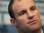 Former England cricket captain Andrew Strauss during a press conference on August 29, 2012