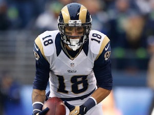 Wide receiver Austin Pettis of the St. Louis Rams rushes against the Seattle Seahawks on December 30, 2012
