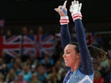 British gymnast Beth Tweddle competing in the Olympics on August 6, 2012