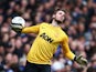 David De Gea of Manchester United throws the ball down field during the FA Cup match against Chelsea on April 1, 2013