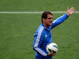 Russia manager Fabio Capello during a training session on June 6, 2013
