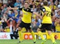 Watford's Gabriele Angella celebrates after scoring his second goal against Bournemouth on August 10, 2013