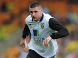 Norwich City's Gary Hooper in action during a friendly match against Panathinaikos on August 10, 2013