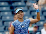 Na Li celebrates her win over Ana Ivanovic during the Rogers Cup on August 8, 2013