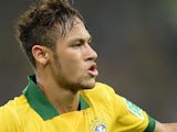 Brazil's Neymar celebrates his goal against Spain during the Confederations Cup on June 30, 2013