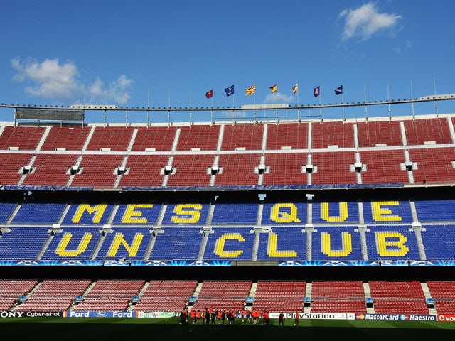 A general view of the Nou Camp home of FC Barcelona on April 27, 2009
