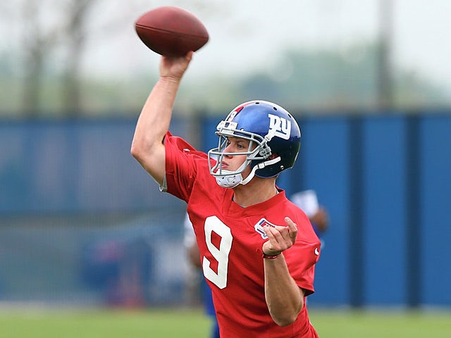 New York Giants' Ryan Nassib in action during the Rookie Camp on May 11, 2013