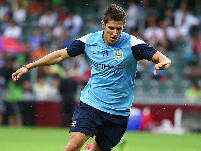Manchester City's Stevan Jovetic during a training session on July 23, 2013