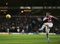 Thomas Hitzlsperger shoots for goal against Tottenham Hotspur.