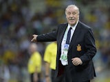Spain's coach Vicente del Bosque during the Confederations Cup against Italy on June 27, 2013