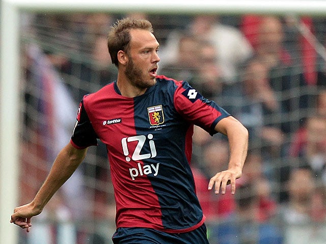 Genoa's Andreas Granqvist in action against Pescara on May 5, 2013