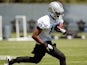 Brice Butler the Oakland Raiders participates in drills during Rookie Mini-Camp on May 11, 2013