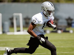 Brice Butler the Oakland Raiders participates in drills during Rookie Mini-Camp on May 11, 2013