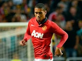 Manchester United's Chris Smalling in action against AIK during a friendly match on August 6, 2013