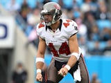 Dallas Clark of the Tampa Bay Buccaneers during their game at Bank of America Stadium on November 18, 2012