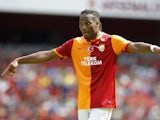 Galatasaray's Ivorian striker Didier Drogba gestures during the pre-season friendly football match between Galatasaray and FC Porto at The Emirates Stadium in north London on August 3, 2013