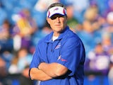Buffalo Bills head coach Doug Marrone watches his team during the game against Minnesota Vikings on August 16, 2013