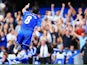 Chelsea's Frank Lampard celebrates after scoring a free kick against Hull on August 18, 2013