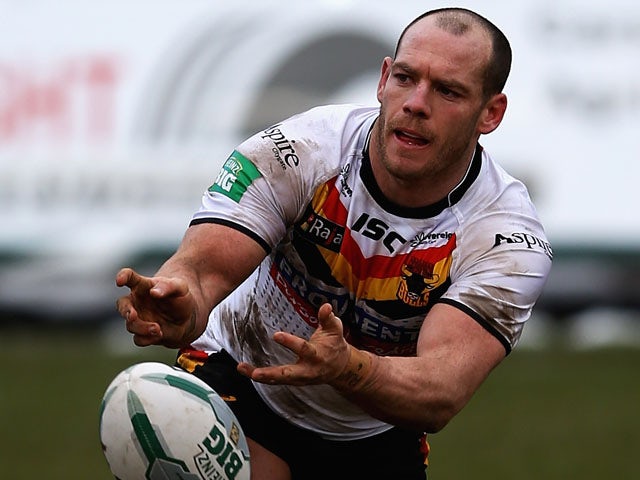 Heath L'Estrange of the Bradford Bulls in action during the Super League match bewteen Bradford Bulls and Salford City Reds at Odsal Stadium on April 1, 2013