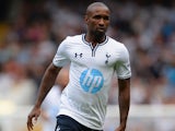 Jermain Defoe of Tottenham in action during a pre season friendly match between Tottenham Hotspur and Espanyol at White Hart Lane on August 10, 2013