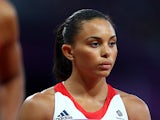 Louise Hazel in action during the Women's heptathlon at the London Olympics on August 4, 2012