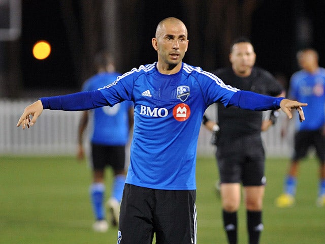 Montreal Impact's Marco Di Vaio in action on February 23, 2013
