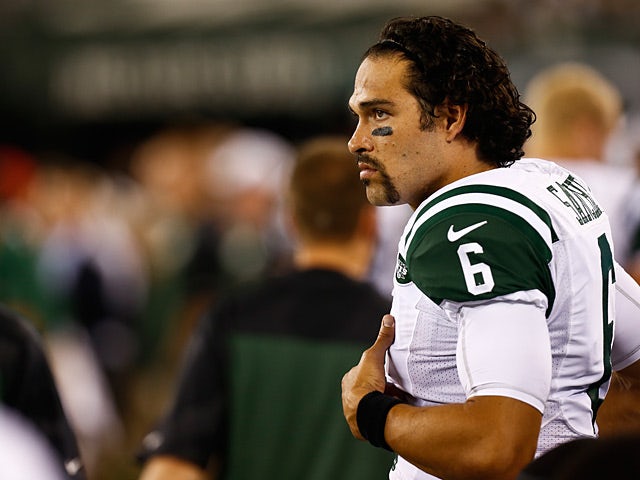 New York Jets' Mark Sanchez in action on August 17, 2013