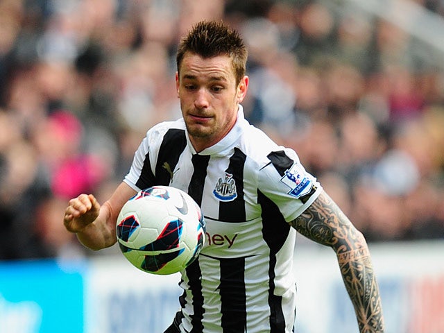 Newcastle's Mathieu Debuchy in action during the match against Stoke on March 10, 2013