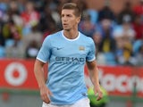Matija Nastasic of Manchester City during the Nelson Mandela Football Invitational match between SuperSport United and Manchester City from Loftus Versfeld on July 14, 2013