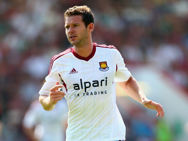 Matt Jarvis of West Ham United during the Pre Season Friendly match between Bournemouth and West Ham United at Goldsands Stadium on July 13, 2013