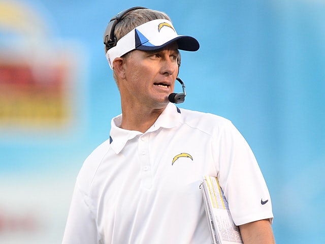 San Diego Chargers head coach Mike McCoy on the sidelines during the match against Seattle Seahawks on August 8, 2013