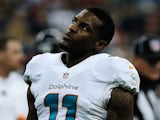 Miami Dolphins' Mike Wallace in action on August 17, 2013
