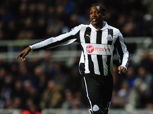 Newcastle player Nile Ranger in action during the Barclays Premier League match between Newcastle United and Everton at St James' Park on January 2, 2013