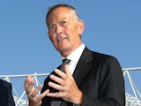 Chief Executive of the Premier League Richard Scudamore speaks to the media during the Goal Decision Systemmedia event at the Emirates Stadium on August 8, 2013
