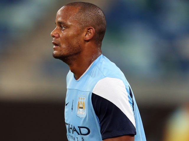 Vincent Kompany of Manchester City during the Manchester City training session at Moses Mabhida Stadium on July 17, 2013