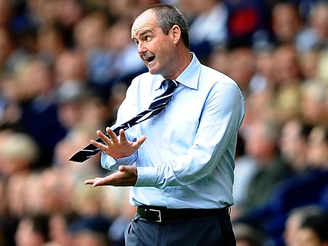 Steve Clarke of West Bromwich Albion looks on during the Barclays Premier League match between West Bromwich Albion and Southampton at The Hawthorns on August 17, 2013