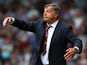 Manager of West Ham Sam Allardyce directs the team during the Barclays Premier League match between West Ham United and Cardiff City at the Bolyen Ground on August 17, 2013