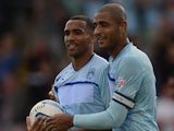Coventry's Callum Wilson is congratulated by team mate Leon Clarke after scoring against Preston on August 25, 2013