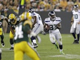 Seahawks' Christine Michael makes a play against Green Bay on August 23, 2013