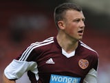 Hearts' Dale Carrick in pre-season action against Dunfermline on July 13, 2013