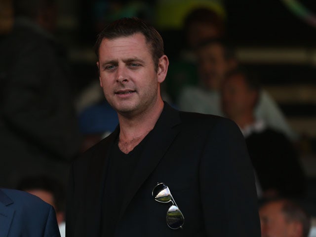 Peterborough United footbal club with club owner Darragh MacAnthony during the pre-season friendly match between Peterborough United and Aston Villa at London Road Stadium on August 1, 2012