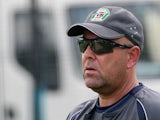 Australia coach Darren Lehmann oversees an official team training session ahead of the fourth Ashes cricket Test match between England and Australia at the Riverside stadium in Chester-le-Street, north-east England on August 8, 2013