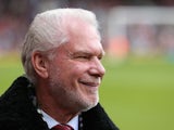 Joint Chairman of West Ham United David Gold looks on ahead of the Barclays Premier League match between West Ham United and Newcastle United at the Boleyn Ground on May 04, 2013