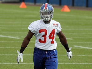 New York Giants' David Wilson during training camp on May 11, 2012