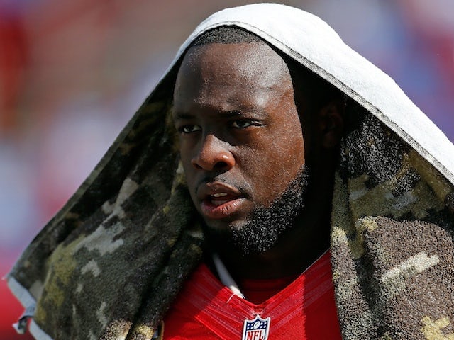 Bucs DT Gerald McCoy warms up for a game with San Diego on November 11, 2012